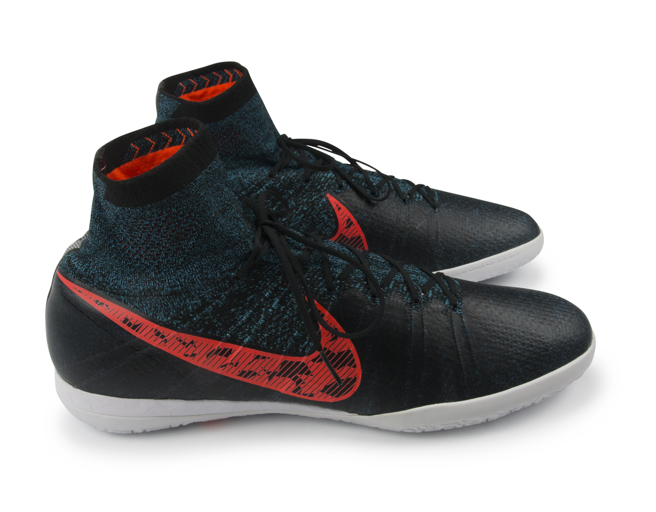 Nike Men's Elastico Superfly Indoor Soccer Shoes  Black/Black/Total Crimson