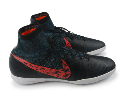 Nike Men's Elastico Superfly Indoor Soccer Shoes  Black/Black/Total Crimson