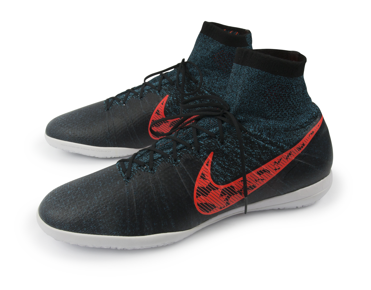 Nike Men's Elastico Superfly Indoor Soccer Shoes  Black/Black/Total Crimson
