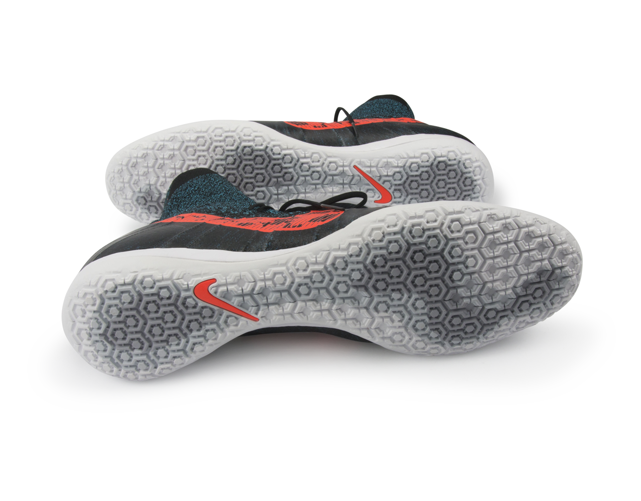 Nike Men's Elastico Superfly Indoor Soccer Shoes  Black/Black/Total Crimson