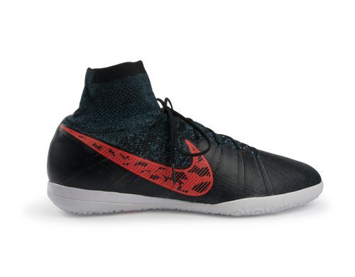 Nike Men's Elastico Superfly Indoor Soccer Shoes  Black/Black/Total Crimson