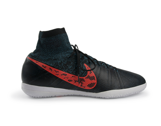 Nike Men's Elastico Superfly Indoor Soccer Shoes  Black/Black/Total Crimson