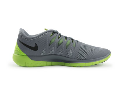 Nike Men's Free 5.0 Running Shoes Magnet Grey/Black/Electric Green