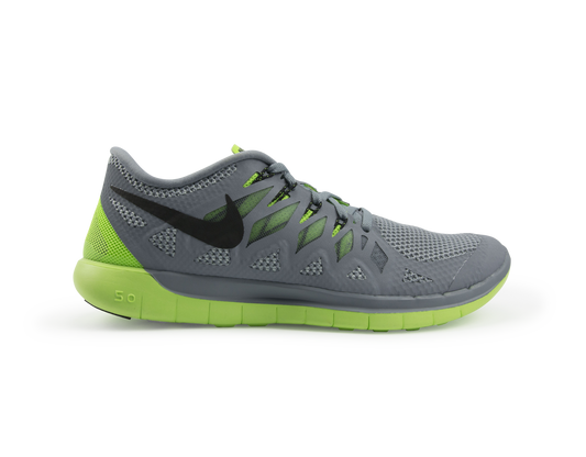 Nike Men's Free 5.0 Running Shoes Magnet Grey/Black/Electric Green