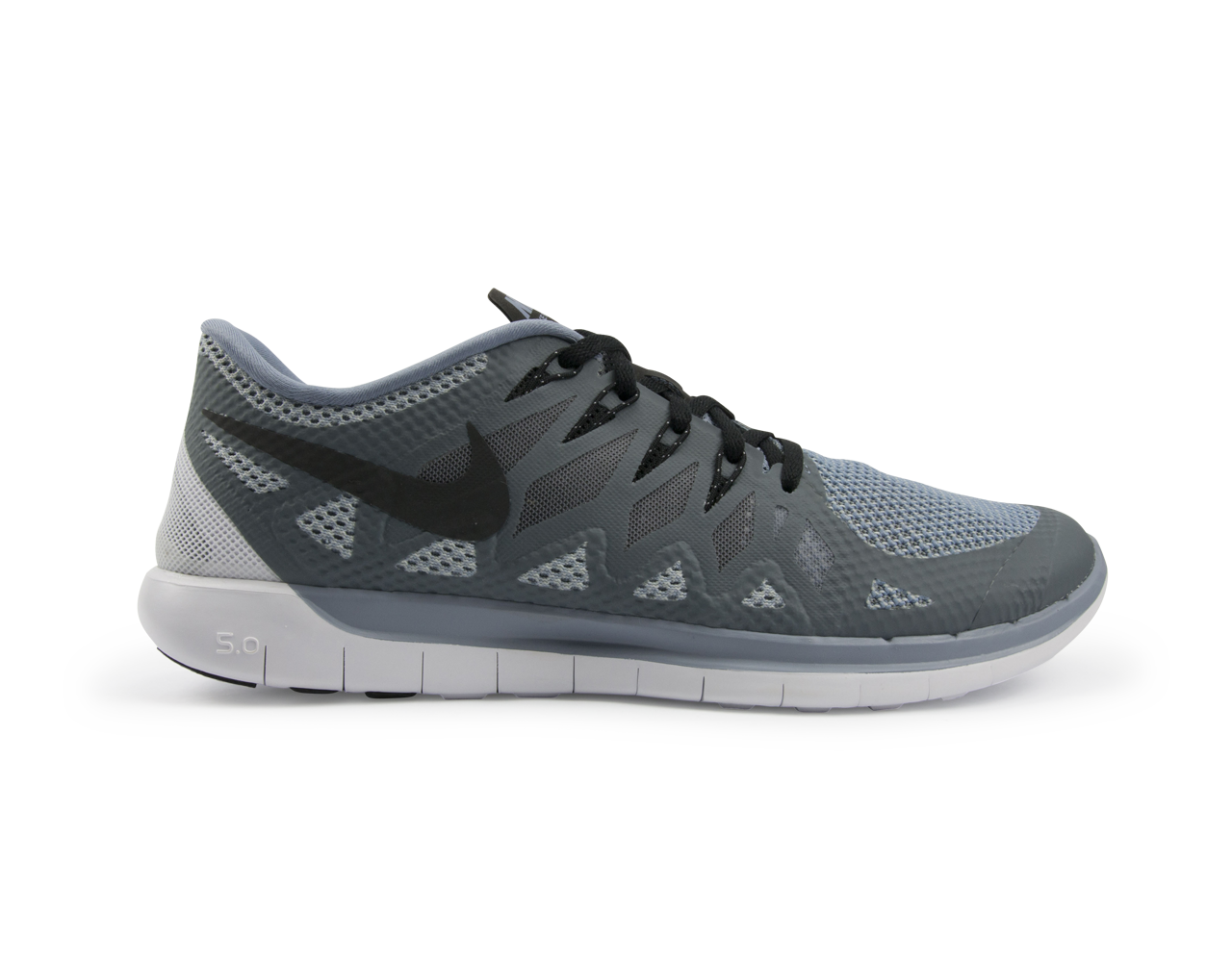 Nike Men's Free 5.0  Running Shoes Cool Blue/Black/Wolf Grey