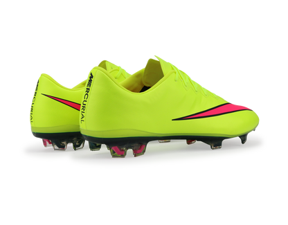 Nike Men's Mercurial Vapor X FG Volt/Hyper Pink/Black Volt