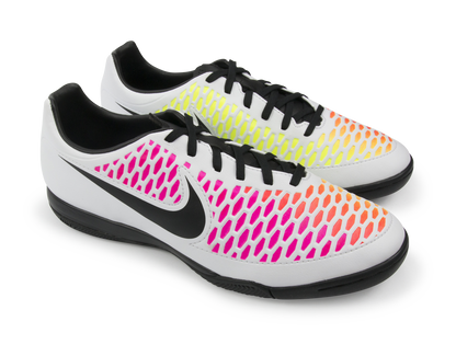 Nike Men's Magista Onda Indoor Soccer Shoes White/Black/Pink Blast/Volt Blanc