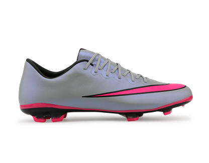 Nike Kids Mercurial Vapor X FG Wolf Grey/Vivid Pink/White