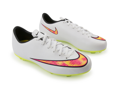 Nike Kids Mercurial Victory V FG White/Volt/Black