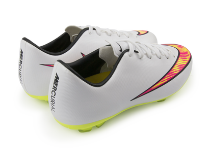 Nike Kids Mercurial Victory V FG White/Volt/Black
