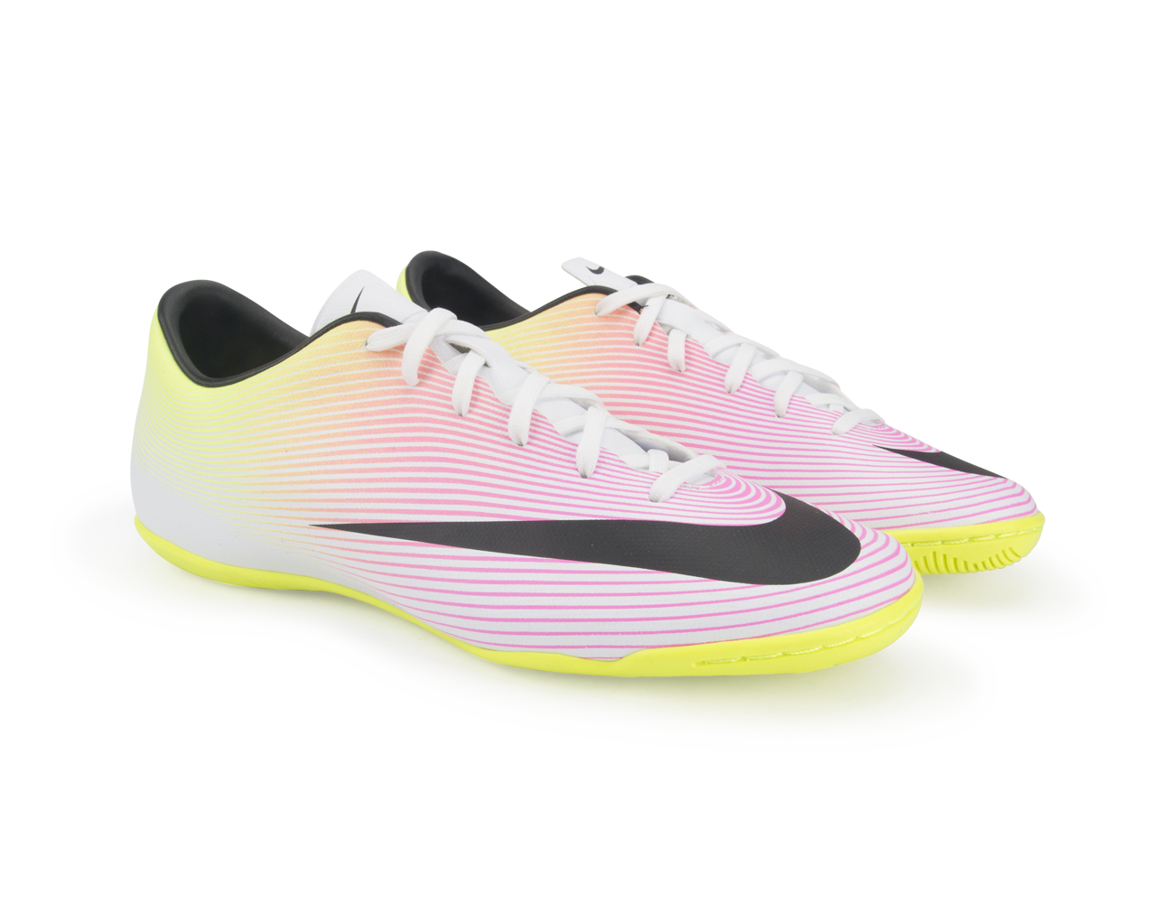 Nike Men's Mercurial Victory V Indoor Soccer Shoes White/Black/Volt
