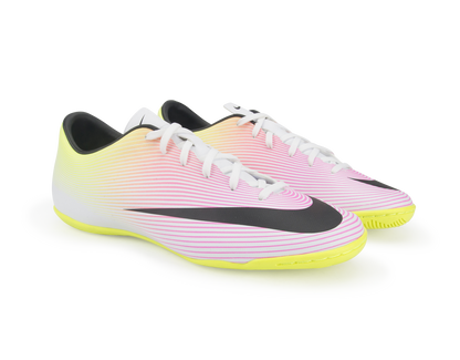 Nike Men's Mercurial Victory V Indoor Soccer Shoes White/Black/Volt