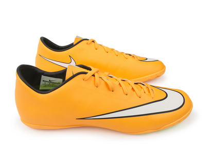 Nike Men's Mercurial Victory V Indoor Soccer Shoes Laser Orange/Black/Volt/White