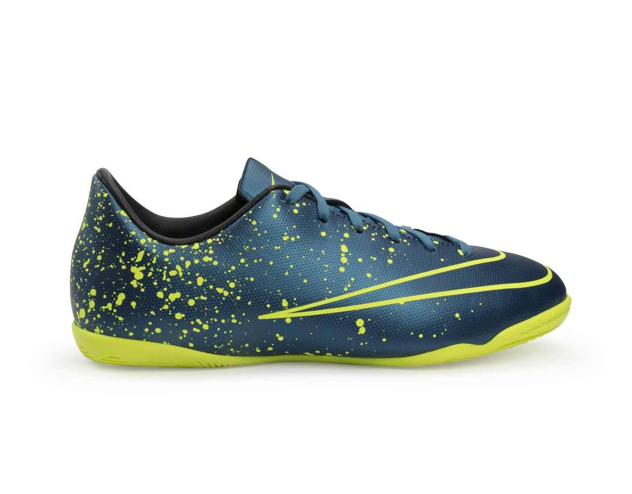 Nike Kids Mercurial Victory V Indoor Soccer Shoes Squadorn Blue/Black/Volt