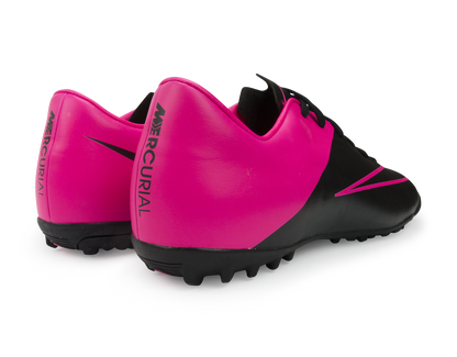 Nike Men's Mercurial Victory V Turf Soccer Shoes Black/Hyper Pink/Pink Pow