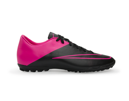 Nike Men's Mercurial Victory V Turf Soccer Shoes Black/Hyper Pink/Pink Pow