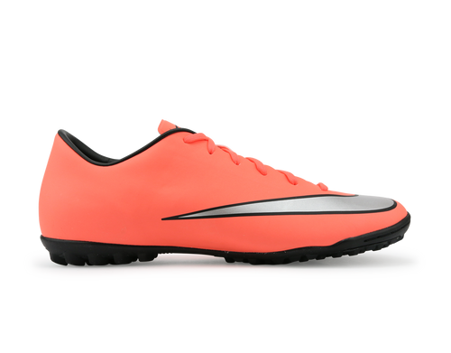 Nike Men's Mercurial Victory V Turf Soccer Shoes Bright Mango/Metallic Slivr/Hyper Turqoise