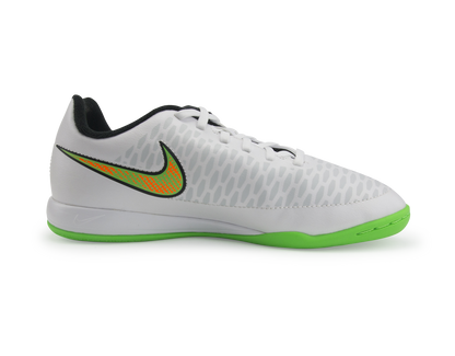 Nike Kids Magista Onda Indoor Soccer Shoes White/Poison Green/Black
