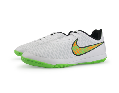 Nike Kids Magista Onda Indoor Soccer Shoes White/Poison Green/Black