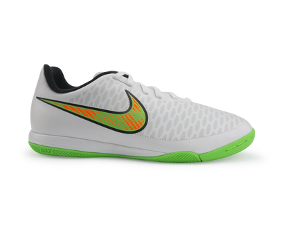 Nike Kids Magista Onda Indoor Soccer Shoes White/Poison Green/Black