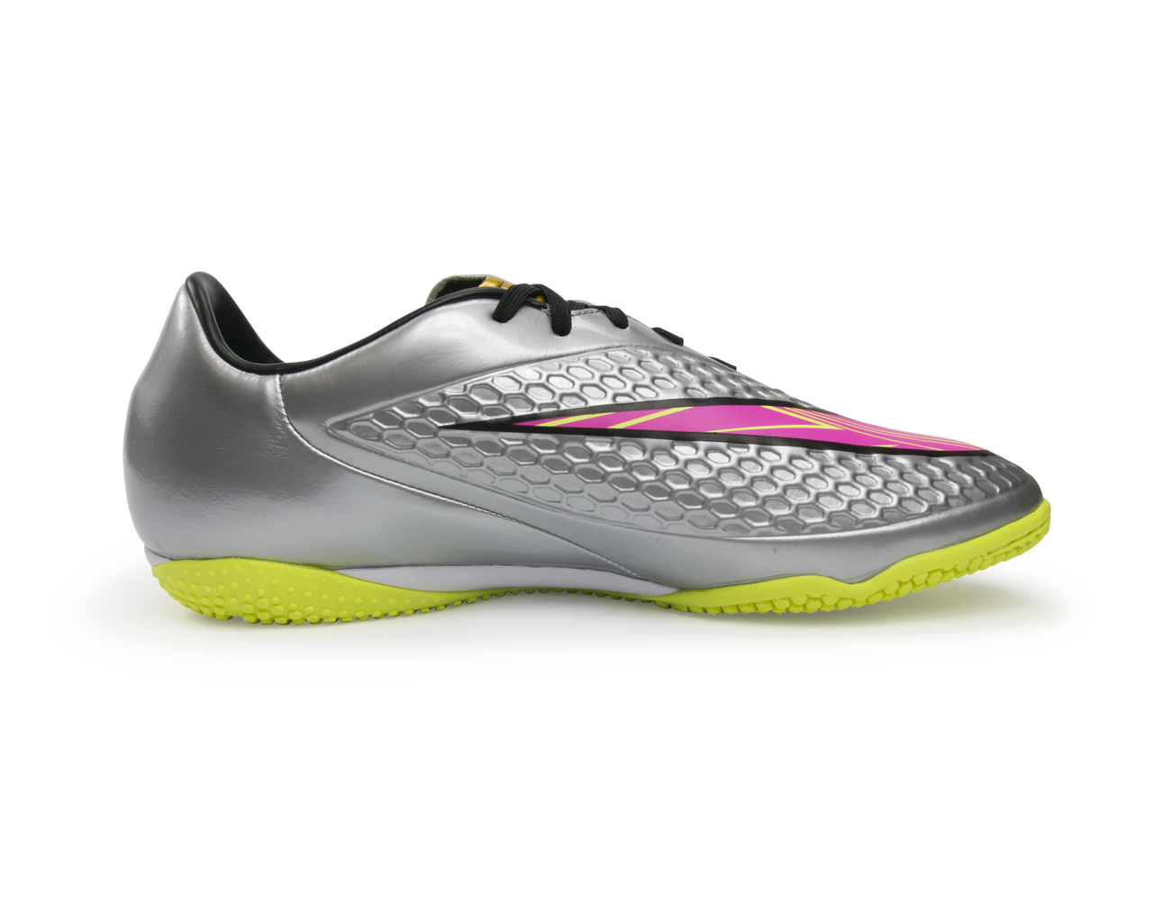 Nike Men's Hypervenom Phelon Indoor Soccer Shoes Chrome/Hyper Pink/Metalic Gold