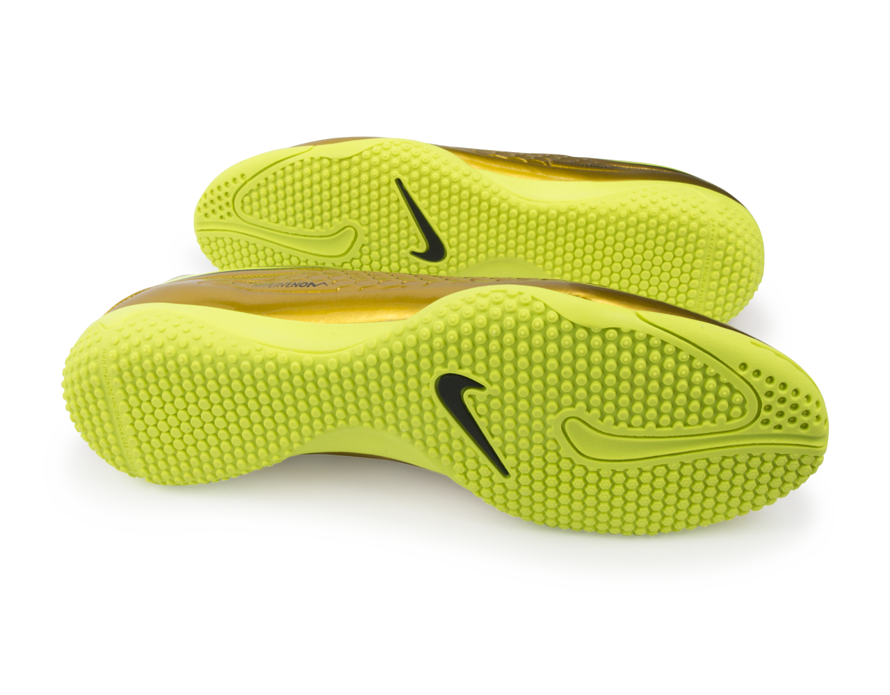 Nike Men's Hypervenom Phelon Indoor Soccer Shoes Metallic Gold/Black/Tour Yellow