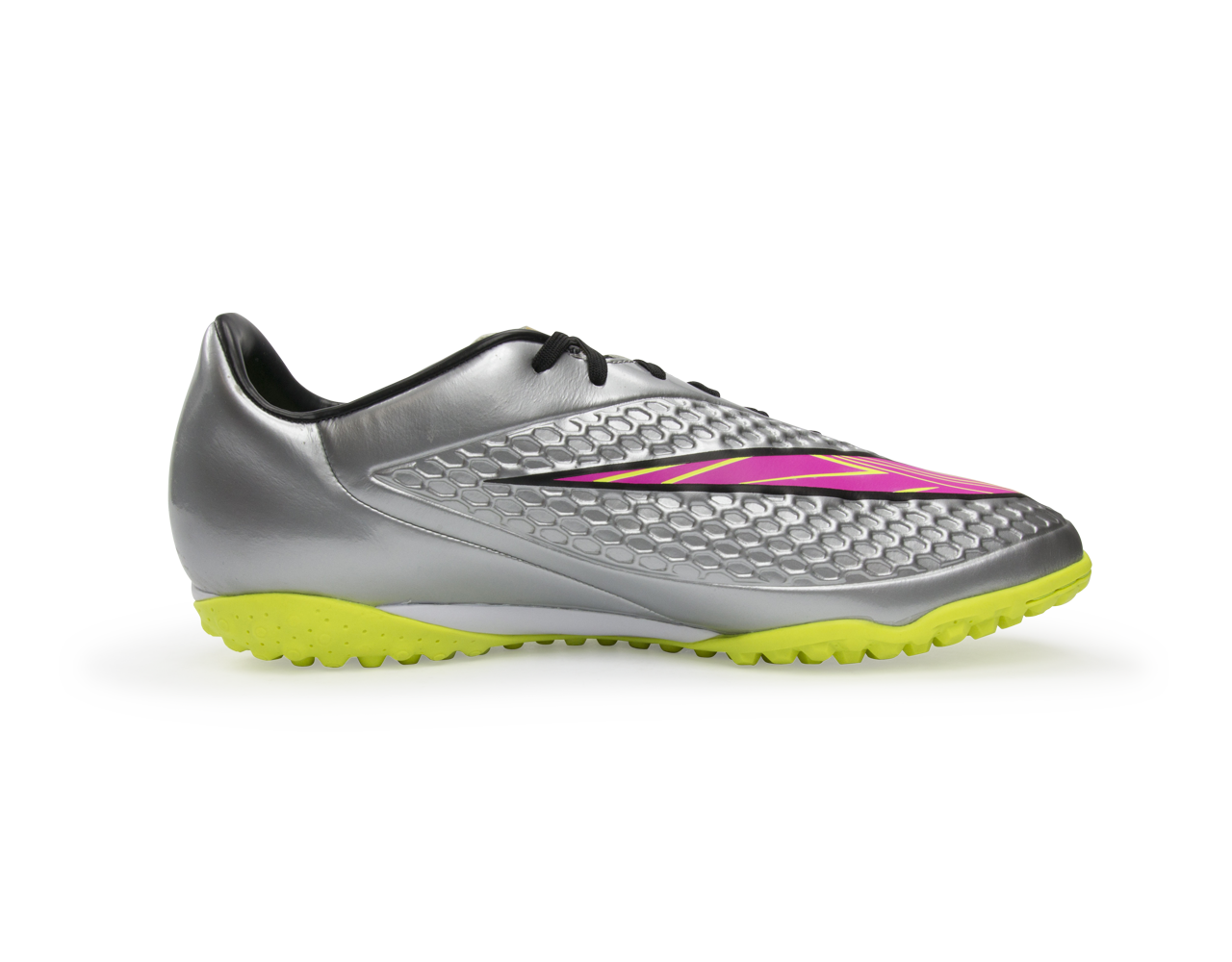 Nike Men's Hypervenom Phelon Turf Soccer Shoes Chrome/Hyper Pink/Metalic Gold