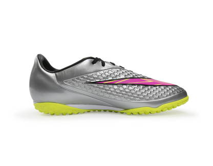 Nike Men's Hypervenom Phelon Turf Soccer Shoes Chrome/Hyper Pink/Metalic Gold