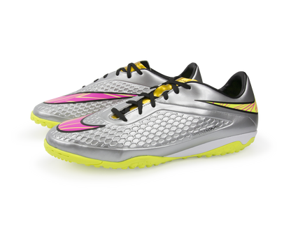 Nike Men's Hypervenom Phelon Turf Soccer Shoes Chrome/Hyper Pink/Metalic Gold