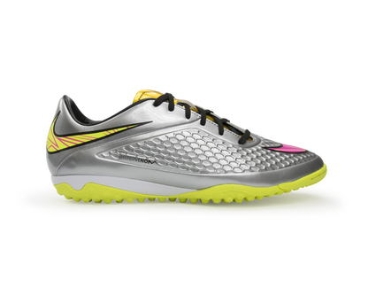 Nike Men's Hypervenom Phelon Turf Soccer Shoes Chrome/Hyper Pink/Metalic Gold