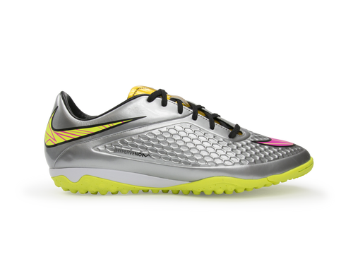 Nike Men's Hypervenom Phelon Turf Soccer Shoes Chrome/Hyper Pink/Metalic Gold