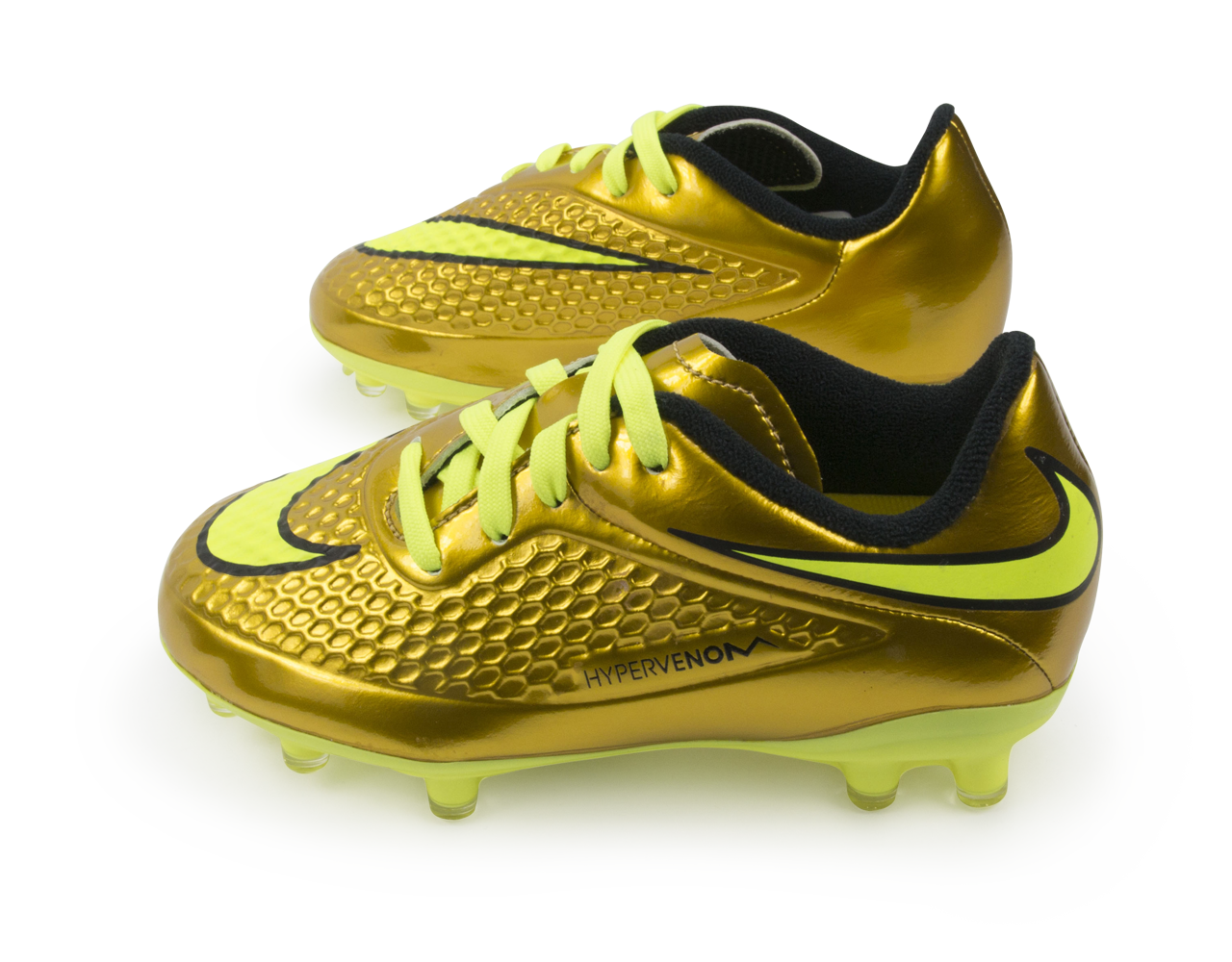 Nike Kids Hypervenom Phelon FG Metallic Gold/Black/Tour Yellow