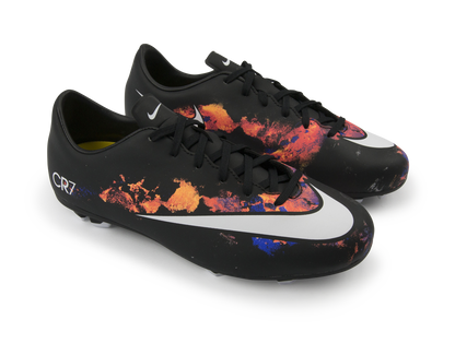 Nike Kids Mercurial Victory V CR7 FG Black/White/Total Crimson