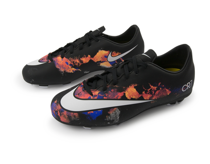 Nike Kids Mercurial Victory V CR7 FG Black/White/Total Crimson