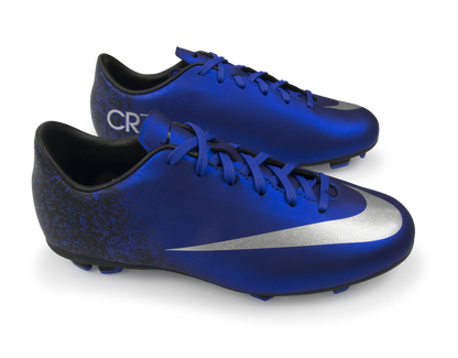 Nike Kids Mercurial Victory V CR7 FG Deep Royal Blue/Metallic Silver