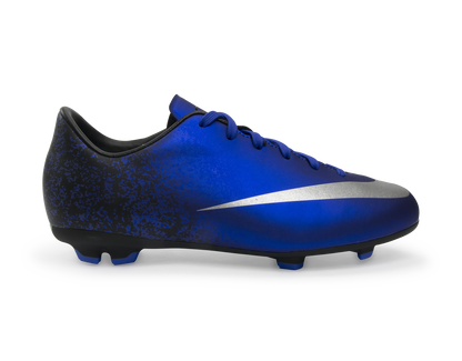 Nike Kids Mercurial Victory V CR7 FG Deep Royal Blue/Metallic Silver