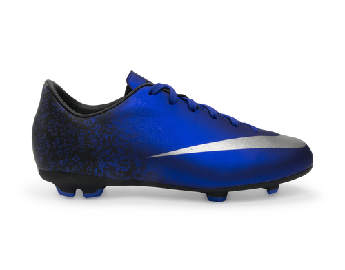 Nike Kids Mercurial Victory V CR7 FG Deep Royal Blue/Metallic Silver