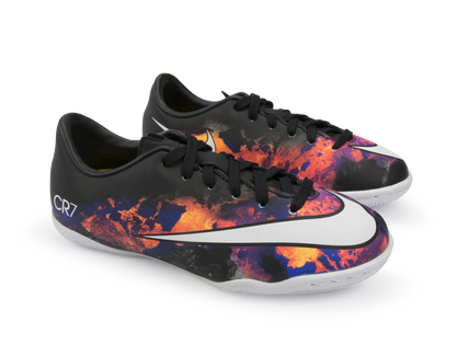 Nike Kids Mercurial Victory V CR Indoor Soccer Shoes Black/White/Total Crimson
