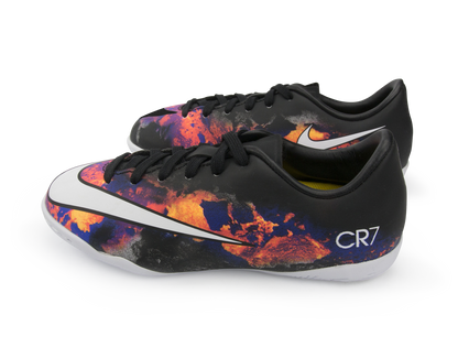 Nike Kids Mercurial Victory V CR Indoor Soccer Shoes Black/White/Total Crimson