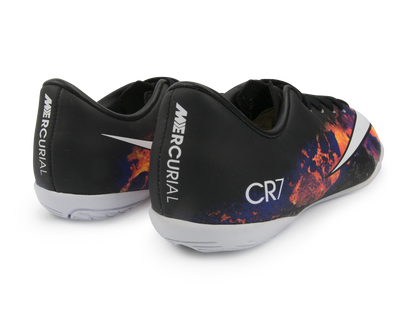 Nike Kids Mercurial Victory V CR Indoor Soccer Shoes Black/White/Total Crimson
