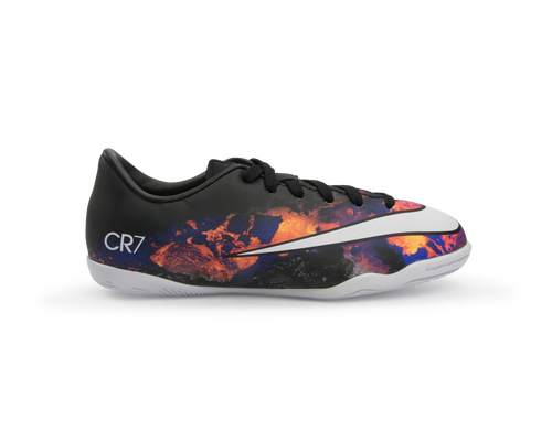 Nike Kids Mercurial Victory V CR Indoor Soccer Shoes Black/White/Total Crimson