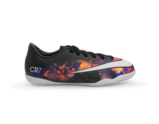 Nike Kids Mercurial Victory V CR Indoor Soccer Shoes Black/White/Total Crimson