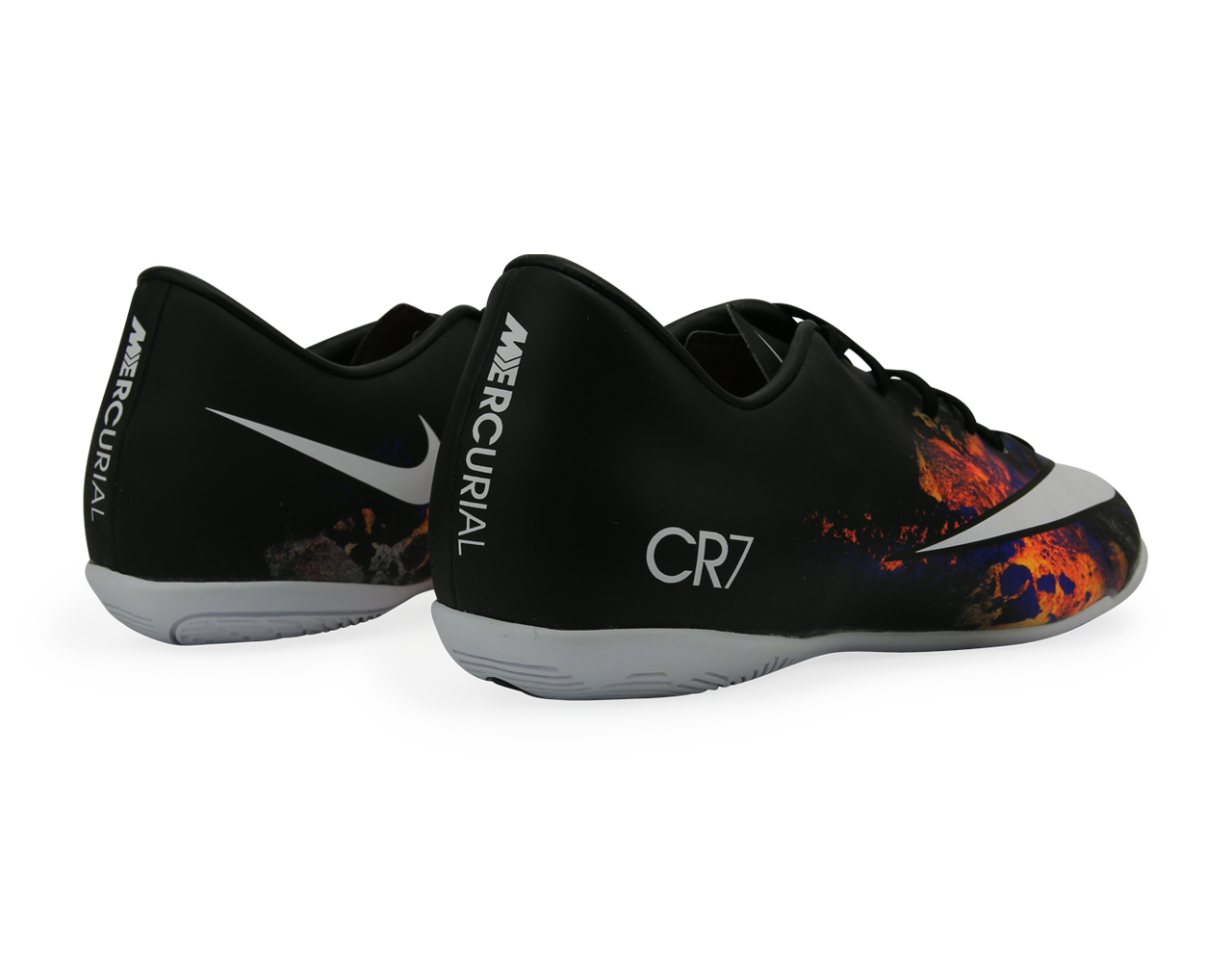 Nike Men's Mercurial Victory V CR Indoor Soccer Shoes  Black/White/Total Crimson/Vivid Purple