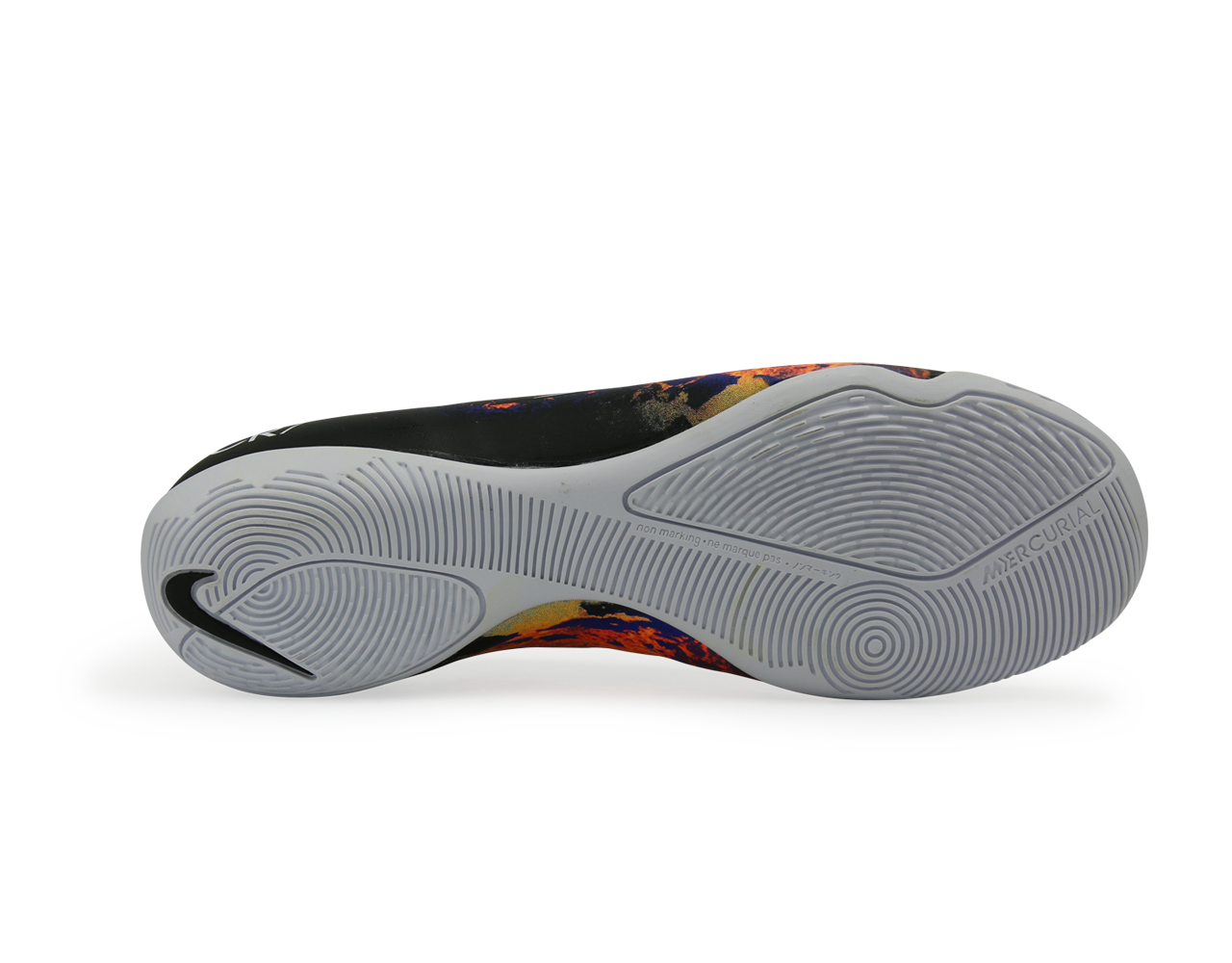 Nike Men's Mercurial Victory V CR Indoor Soccer Shoes  Black/White/Total Crimson/Vivid Purple