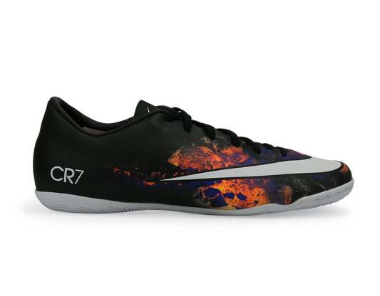 Nike Men's Mercurial Victory V CR Indoor Soccer Shoes  Black/White/Total Crimson/Vivid Purple