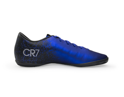 Nike Men's Mercurial Victory V CR7 Indoor Soccer Shoes Deep Royal Blue/Metallic Silver