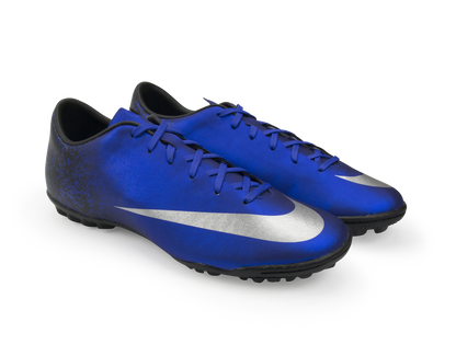 Nike Men's Mercurial Victory V CR7 Turf Soccer Shoes Royal Blue/Metallic Silver/Bleu Royal