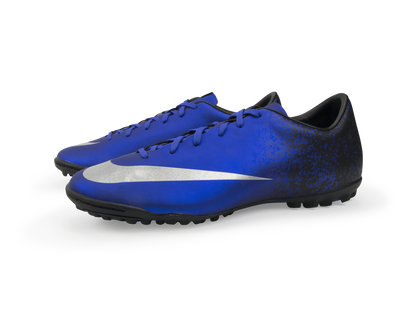 Nike Men's Mercurial Victory V CR7 Turf Soccer Shoes Royal Blue/Metallic Silver/Bleu Royal