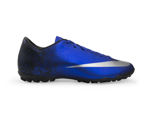 Nike Men's Mercurial Victory V CR7 Turf Soccer Shoes Royal Blue/Metallic Silver/Bleu Royal