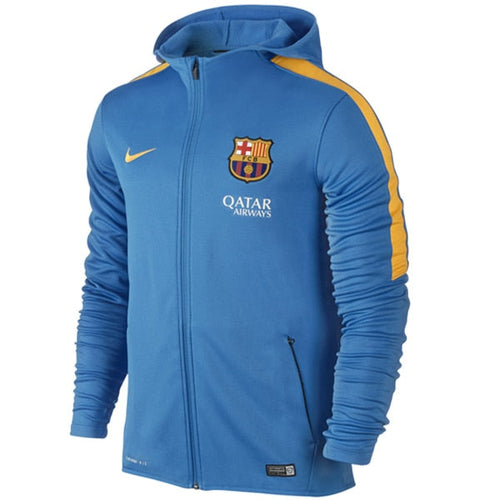 Nike Men's FC Barcelona GPX Hoodie Light Photo Blue/University Gold